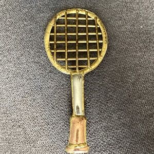 Pen pendent brass copper tennis racket